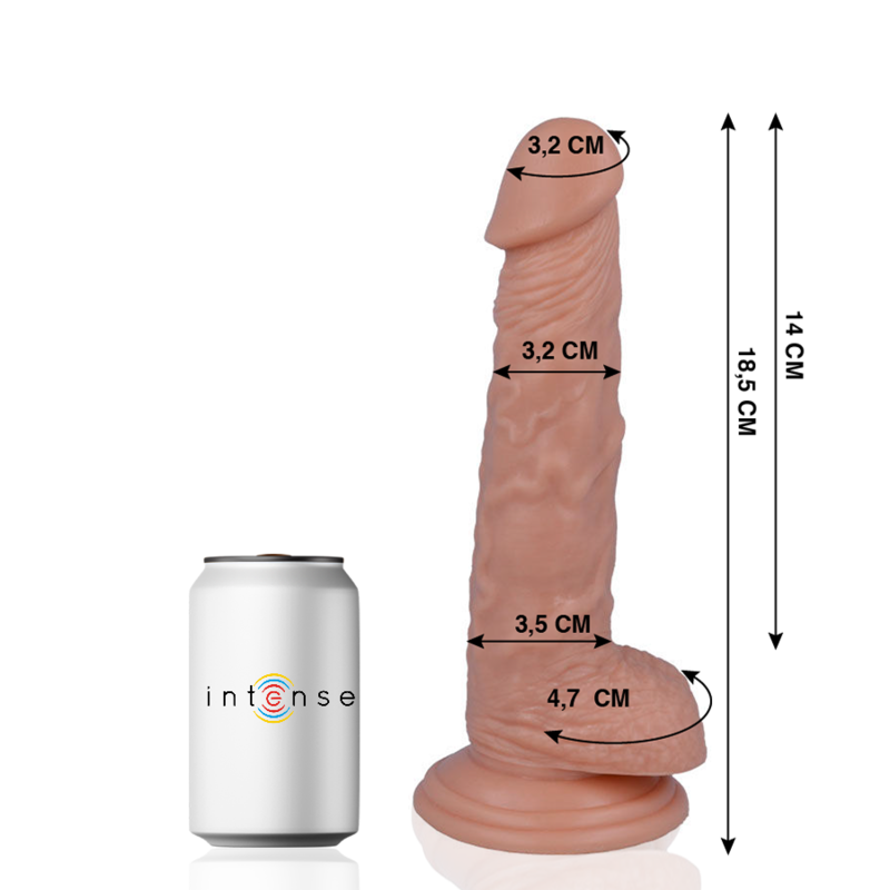 MR INTENSE - 13 PENIS REALÍSTIC 18.5 CM -O- 3.2 CM