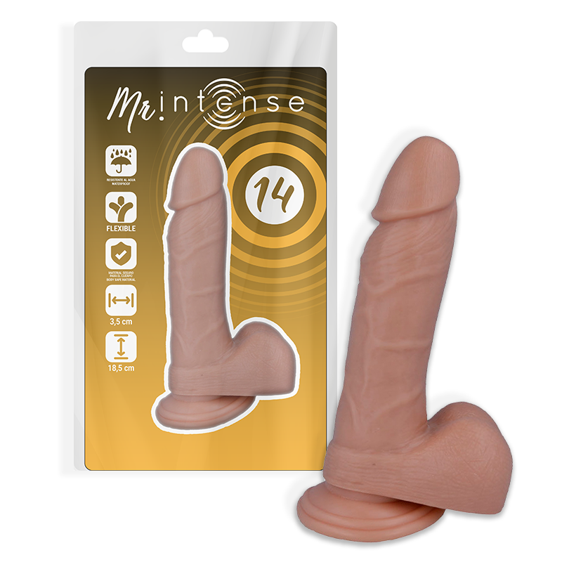 MR INTENSE - 14 PENIS REALÍSTIC 18.5 CM -O- 3.8 CM