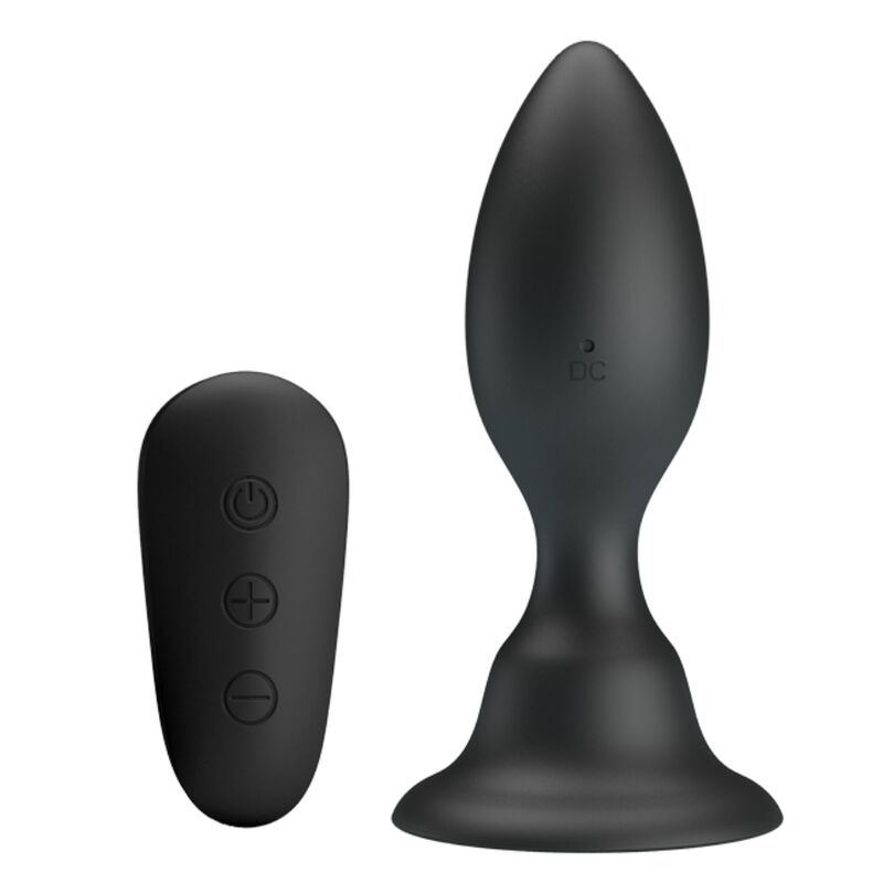 MR PLAY - VIBRATING ANAL PLUG BLACK REMOTE CONTROL