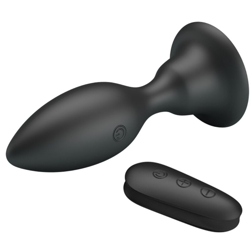 MR PLAY - VIBRATING ANAL PLUG BLACK REMOTE CONTROL
