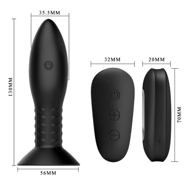 MR PLAY - PLUG AMB BOLES ROTADORES NEGRE CONTROL REMOT