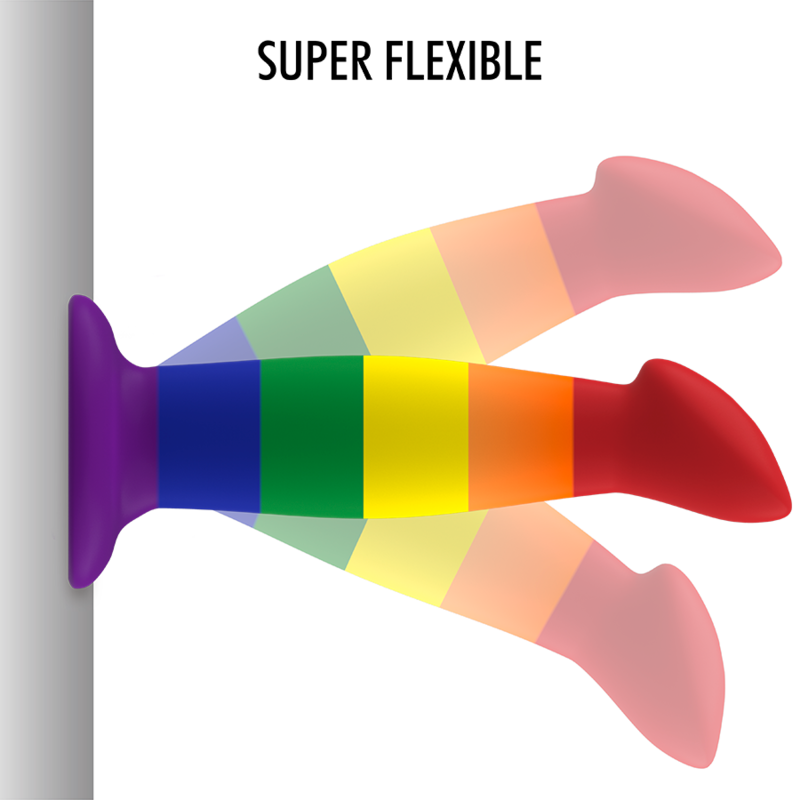 Dildo Mythology Her Garrick Pride de la marca Mythology Fantasy Dildo, con textura y forma realista para uso íntimo.
