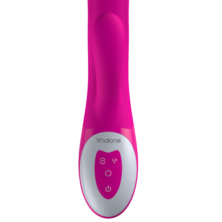 NALONE Wave dual stimulator vibrator with curved design and textured surface for enhanced pleasure.