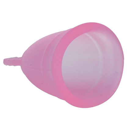 Copa menstrual rosa NINA KIKÍ, talla L, con silicona suave y diseño ergonómico para comodidad y protección femenina.