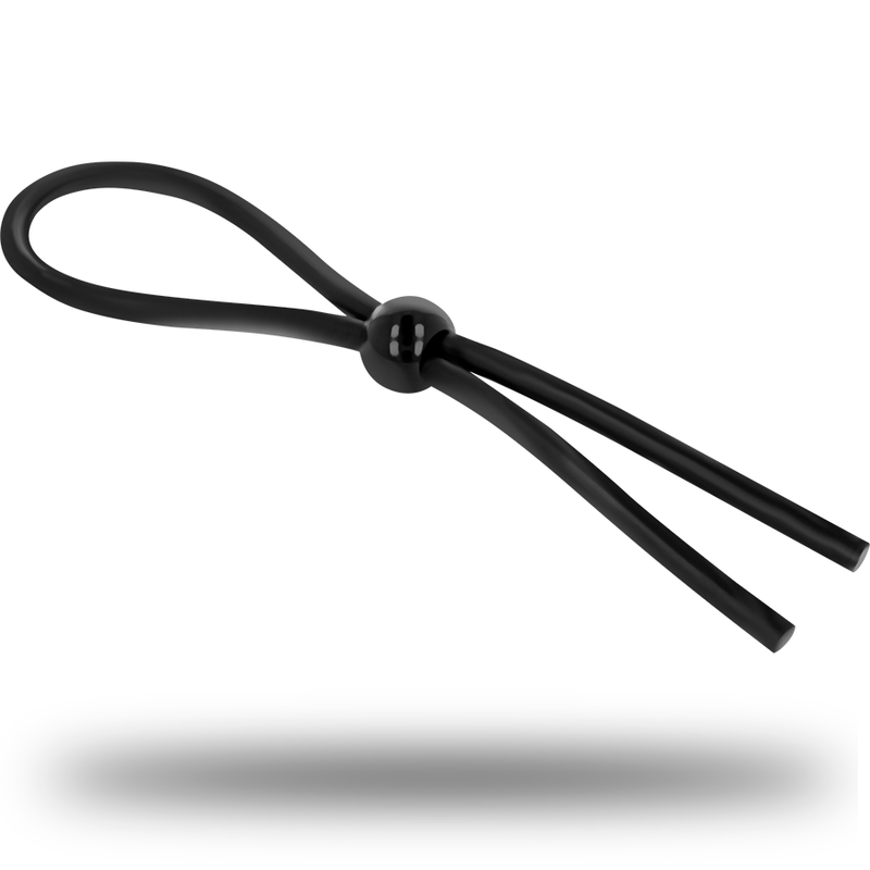 Cuerda de restricción con anillo para pene de la marca OHMAMA FETISH, diseñada para juegos BDSM y restricción sexual.