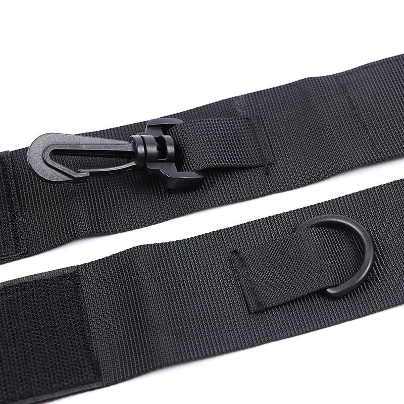 OHMAMA FETISH nylon wrist restraints with adjustable straps, designed for BDSM and fetish play.