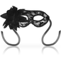 Antifaz negro de OHMAMA MASKS con encajes y flor, diseño elegante y delicado para dormir o relajarse.