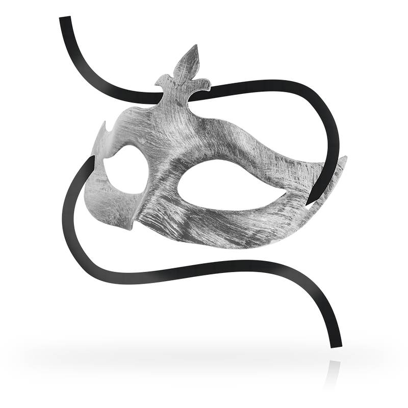 Antifaz OHMAMA MASKS con diseño de flor de lis en color plata, máscara para dormir elegante y cómoda.