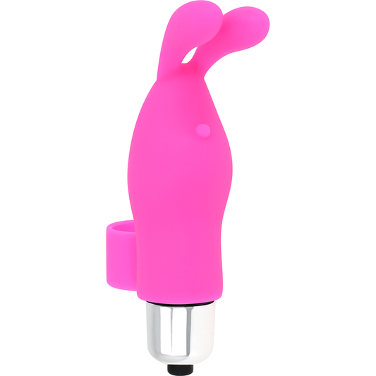 Dedal estimulador con rabbit de la marca OHMAMA STIMULATING, diseñado para placer íntimo con forma de dedal y orejas de rabbit.