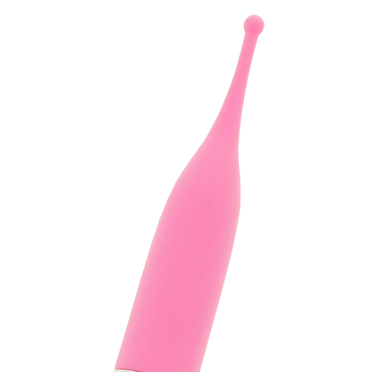 Estimulador de clítoris recargable OHMAMA STIMULATING con 10 modos de vibración, diseño compacto y control fácil.