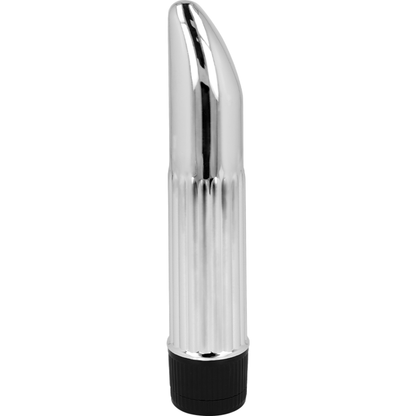 Mini vibrador silver de 13.5 cm de la marca OHMAMA VIBRATORS, con diseño compacto y elegante para placer personal.