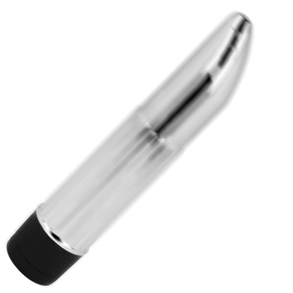 Mini vibrador OHMAMA Silver de 13.5 cm, pequeño y discreto, con acabado en plata, diseñado para placer personal.