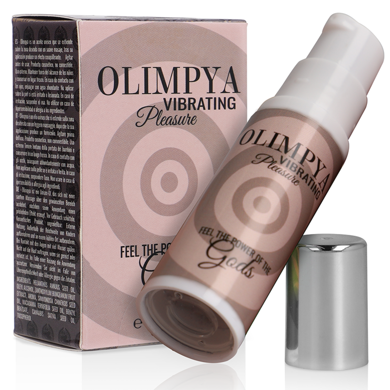 Estimulante vibrador OLIMPYA VIBRATING PLEASURE POTENTE para placer intenso y satisfacción femenina, en color y diseño moderno.