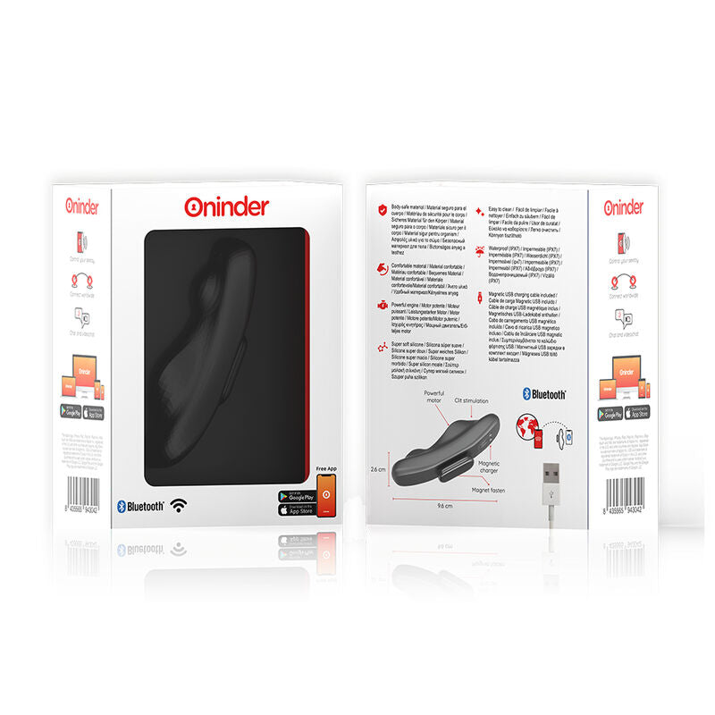 Vibrador potente para braguita ONINDER Manila con control por app gratuita, diseño discreto y funcional para mayor placer.