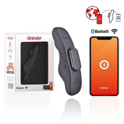 Vibrador potente para panty ONINDER Manila con control por app gratuita, diseño discreto y elegante en color negro.