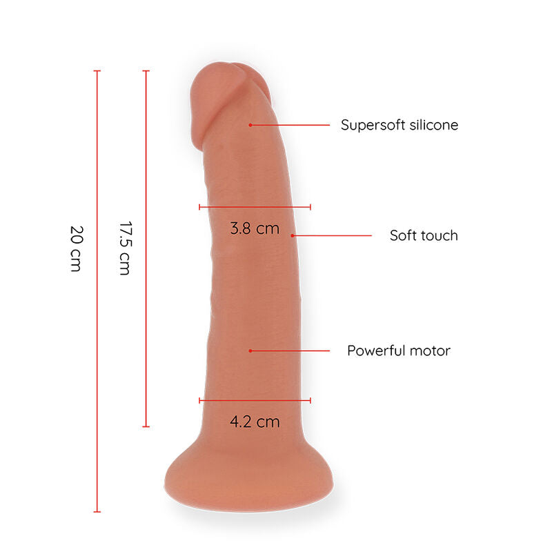 Vibrador ONINDER de tamaño mediano, estilo cyber realismo, 20 cm de longitud y 4.2 cm de diámetro, con app gratuita.