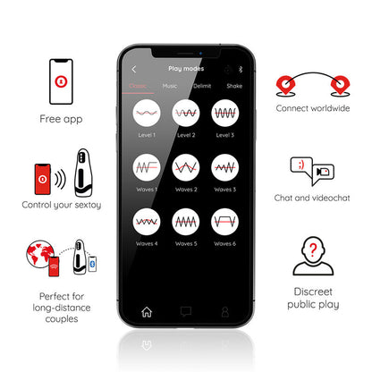 Masturbador masculino ONINDER Seoul con compresión y vibración, con control mediante app gratuita, diseñado para uso personal.