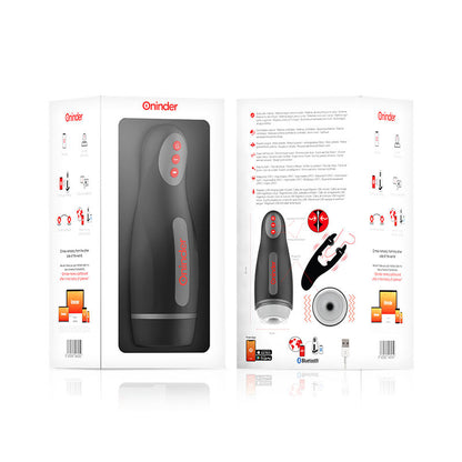 Masturbador masculino ONINDER Seoul con compresión y vibración, con control por aplicación gratuita.