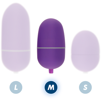 Huevo vibrador control remoto ONLINE de color lila, tamaño mediano, con diseño ergonómico y control inalámbrico.