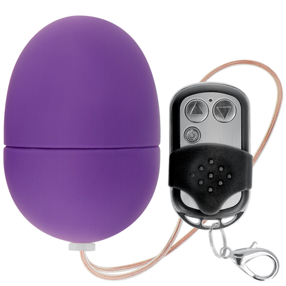 Huevo vibrador control remoto ONLINE de color lila, con diseño compacto y control inalámbrico para placer personal.