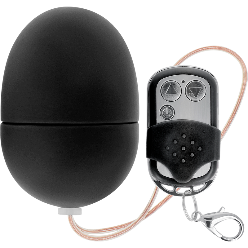 Huevo vibrador con control remoto negro de la marca ONLINE, diseñado para placer íntimo y fácil de usar.