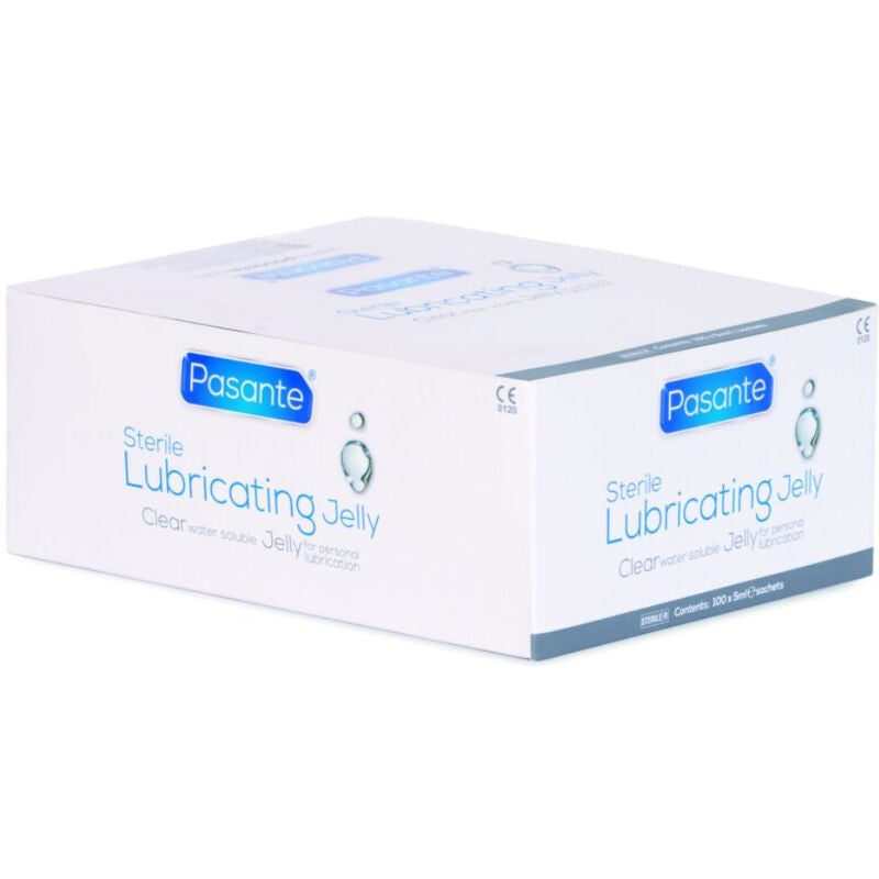 Gel lubricante estéril Pasante en monodosis de 5 ml, envase individual, textura suave para uso íntimo y médico.