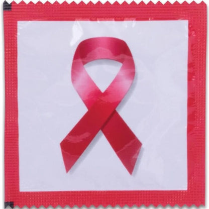 Preservativos Pasante Red Ribbon de 144 unidades en paquete con envase individual visible en la imagen.