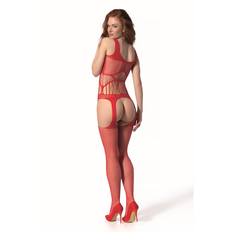 PASSION - BS 106 BODYSTOCKING VERMELL TALLA ÚNICA