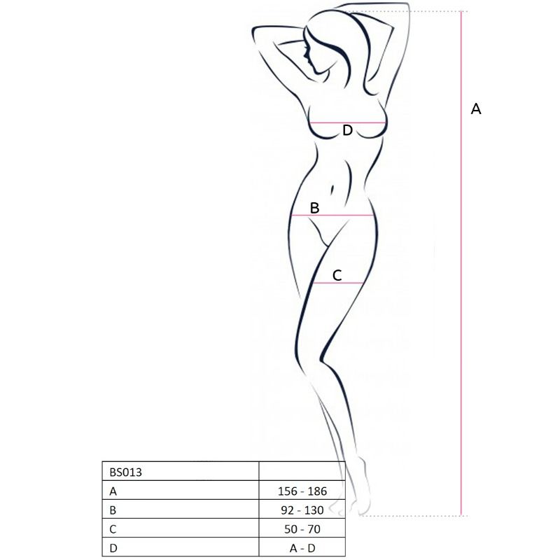 PASSION - WOMAN BS013 BODYSTOCKING NEGRE TALLA ÚNICA