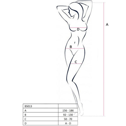 PASSION - WOMAN BS013 BODYSTOCKING NEGRE TALLA ÚNICA