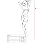 Bodystocking negro talla única de Passion Woman, ajustada y transparente, con diseño elegante y detalles en la parte superior.