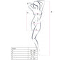 Bodystocking estilo vestido negro Passion Woman BS026, ajustada y elegante, talla única, con detalles que resaltan la figura femenina.