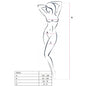 Passion Woman BS031 black bodystocking for women, one size fits all, showcasing sheer, form-fitting design with intricate lace details.