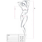 White bodystocking BS035 by Passion Woman, featuring a delicate design and one-size fit, displayed on a neutral background.