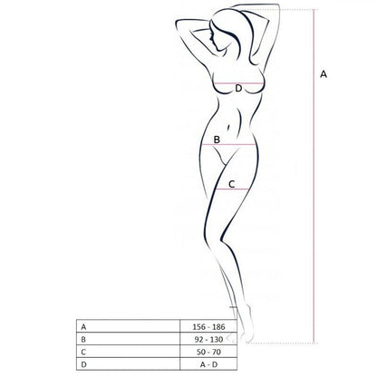 Body de mujer PASSION - WOMAN BS050 en color blanco, ajustado y transparente, talla única, diseñado para seducción y comodidad.