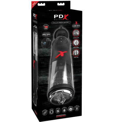 Masturbador deluxe Mega-Bator de PDX ELITE con textura realista y diseño ergonómico para placer masculino.