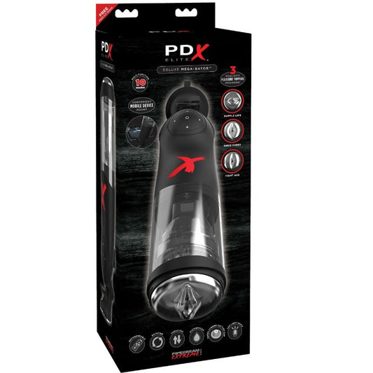 Masturbador deluxe Mega-Bator de PDX ELITE con textura realista y diseño ergonómico para placer masculino.