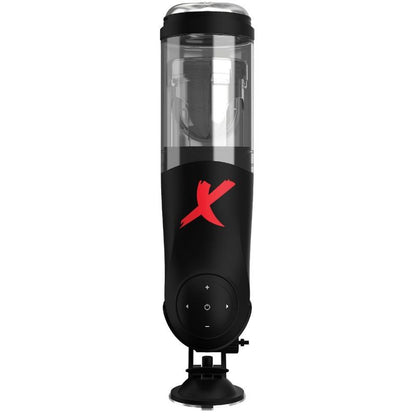 Masturbador deluxe Mega-Bator de PDX ELITE, con textura realista y diseño ergonómico para uso masculino, en color transparente