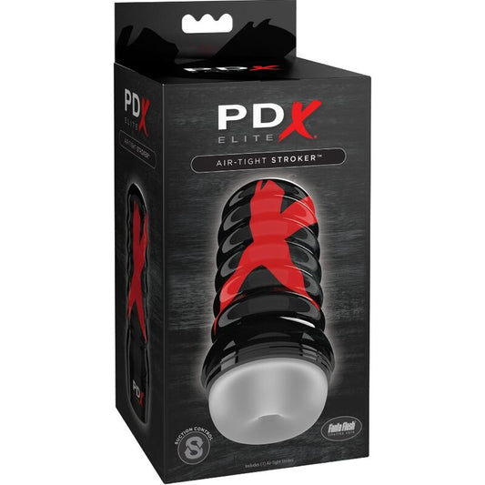 Masturbador Stroker a prueba de aire de la marca PDX ELITE, con diseño compacto y detallado para una experiencia realista.