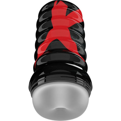 Masturbador PDX ELITE Stroker con cierre hermético, diseño compacto y realista para uso personal.