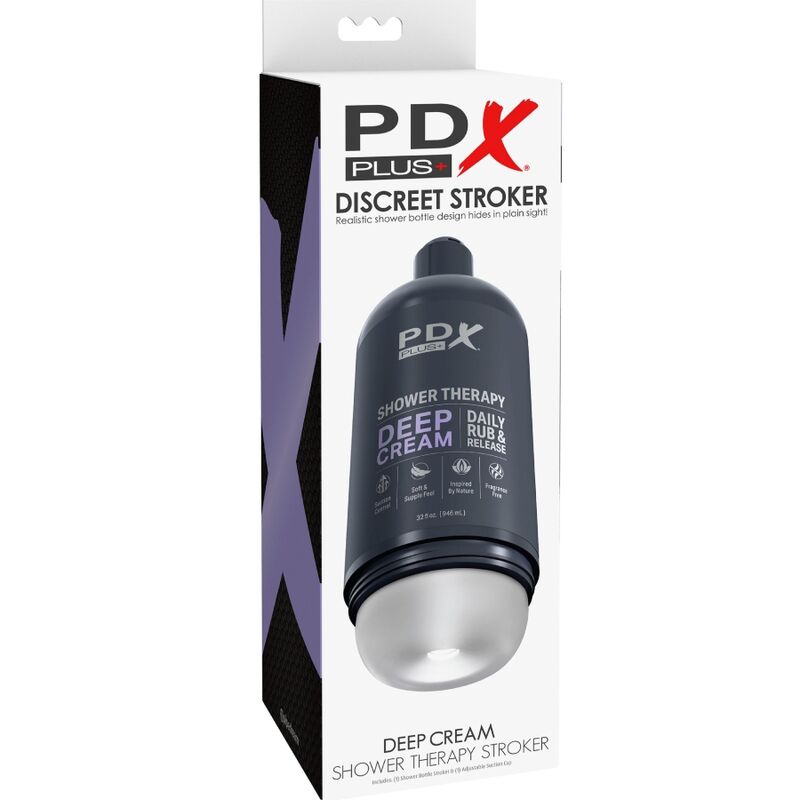 PDX PLUS - MASTURBADOR STROKER DISSENY DISCRET DE POT CHAMPU DEEP CREAM