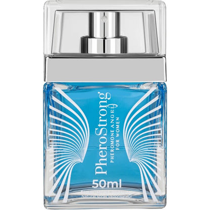 Perfume con feromonas Pherostrong Angel para mujer, frasco de 50 ml con diseño elegante y moderno.