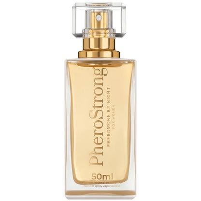 Perfume PHEROSTRONG con feromonas By Night para mujer, frasco de 50 ml, botella con diseño elegante.