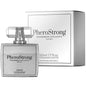 Perfume para hombre Pherostrong con feromonas, frasco de 50 ml, envase elegante y moderno.