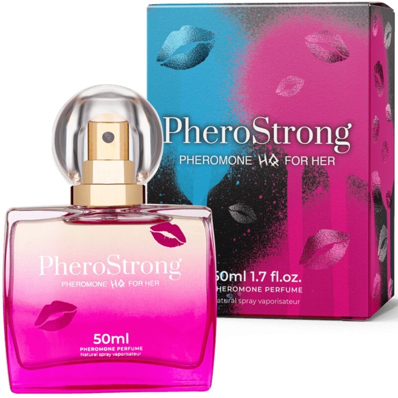 Perfume con feromonas PHEROSTRONG para ella, frasco de 50 ml, fragancia seductora y atractiva para mujeres.