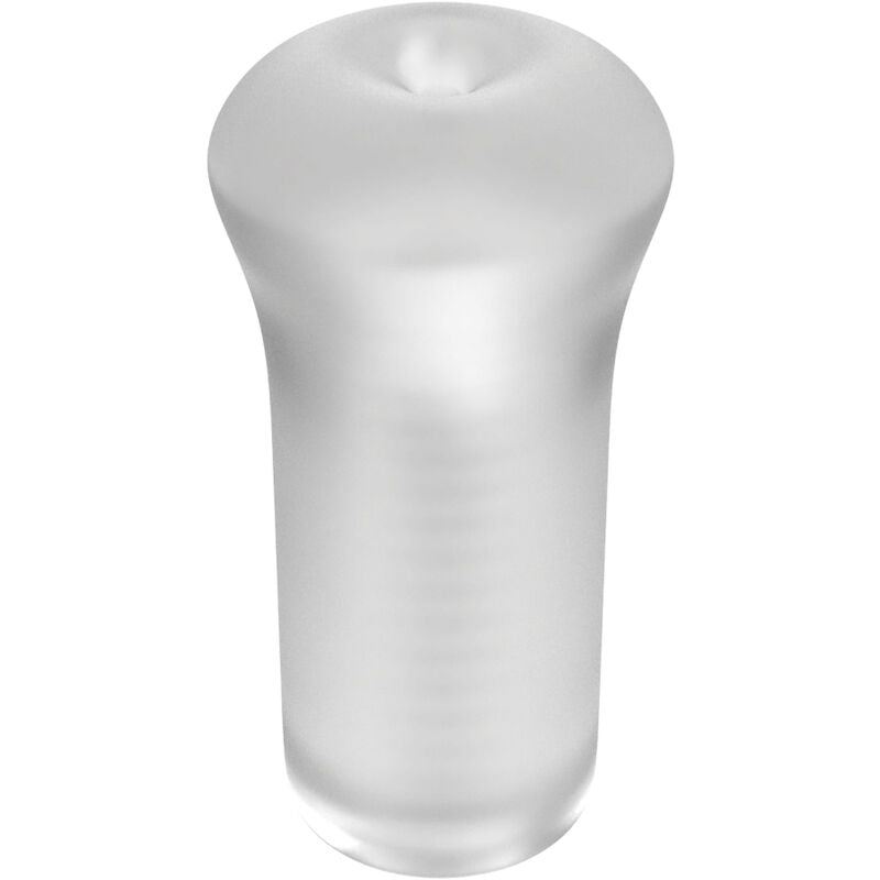 Masturbador masculino de silicona transparente Fetish Fantasy Extreme de Pipedreams, con diseño de slide y glide para placer.