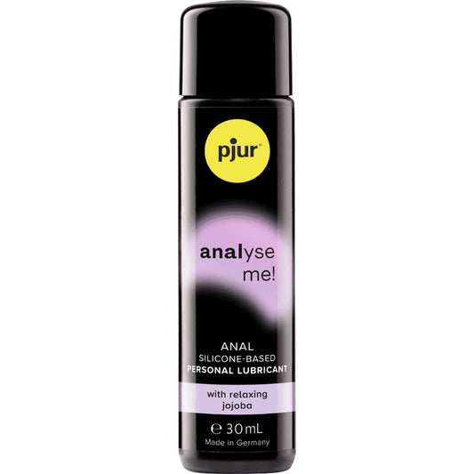 Gel relajante anal Pjur Analyse Me en envase de 30 ml, fórmula suave para mayor comodidad y relajación anal.