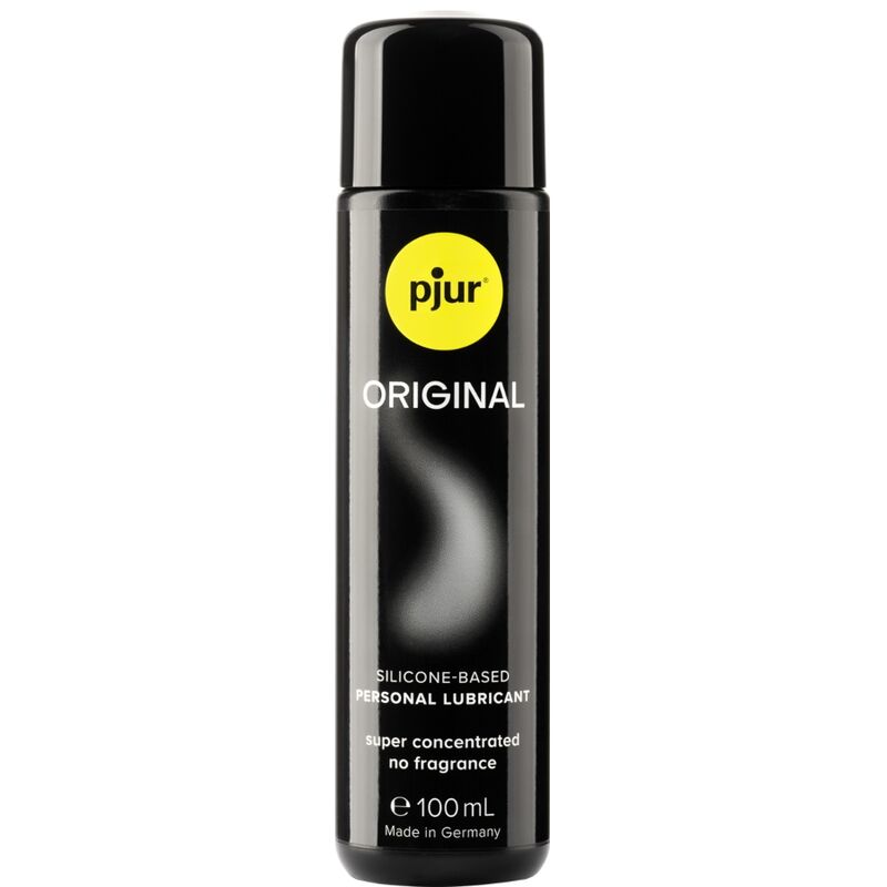 Lubricante de silicona Pjur Original en botella de 100 ml, textura suave y duradera, ideal para uso íntimo y comodidad.