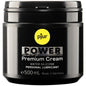 Lubricante personal Pjur Power Premium Cream, crema de 500 ml en envase blanco con tapa, para uso íntimo y comodidad.