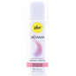 PJUR Woman Lubricant Bodyglide 30 ml bottle on a soft surface with a light reflection, showcasing its sleek design.